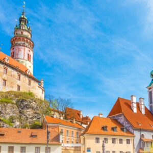Český Krumlov nedaleko historického centra v moderním Penzionu Top se snídaněmi a využitím zahrady s grilem