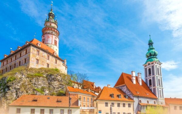 Český Krumlov nedaleko historického centra v moderním Penzionu Top se snídaněmi a využitím zahrady s grilem