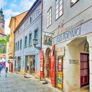 Český Krumlov přímo v centru u Náměstí Svornosti v Penzionu Pod Radnicí se snídaní a láhví vína