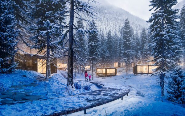 Nízké Tatry: Skandinávské Björnson Tree Houses *** s venkovním wellness a polopenzí + děti do 10 let zdarma