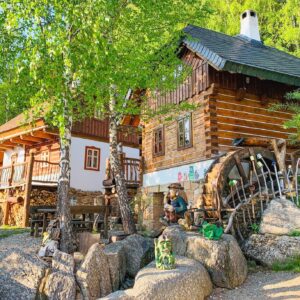 Vysočina ve stylové chatičce přímo v Pohádkové vesničce s polopenzí, bazénem a programem + dvě děti zdarma