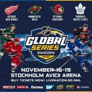 NHL Švédsko: Detroit Red Wings vs. Ottawa Senators (vstupenky + ubytování)