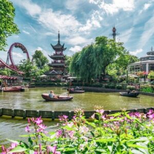 Zábavní park Tivoli v Kodani s ubytováním v hotelu