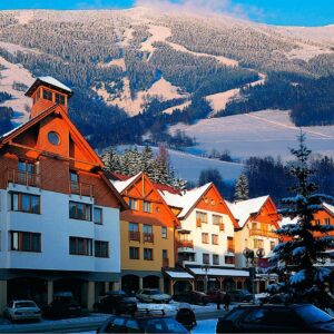Krkonoše pouhých 150 m od skiareálu: Rokytnice nad Jizerou v Apartmánech Andy se snídaní/polopenzí a fitness