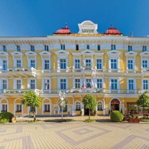 Františkovy Lázně ve Spa Hotelu Savoy **** s polopenzí, thajskou masáží, bazénem a saunou + hudební večery